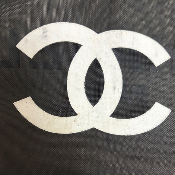 CHANEL Black Mesh Tote Fair Condition - Picture 3 of 13
